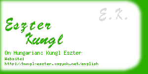 eszter kungl business card